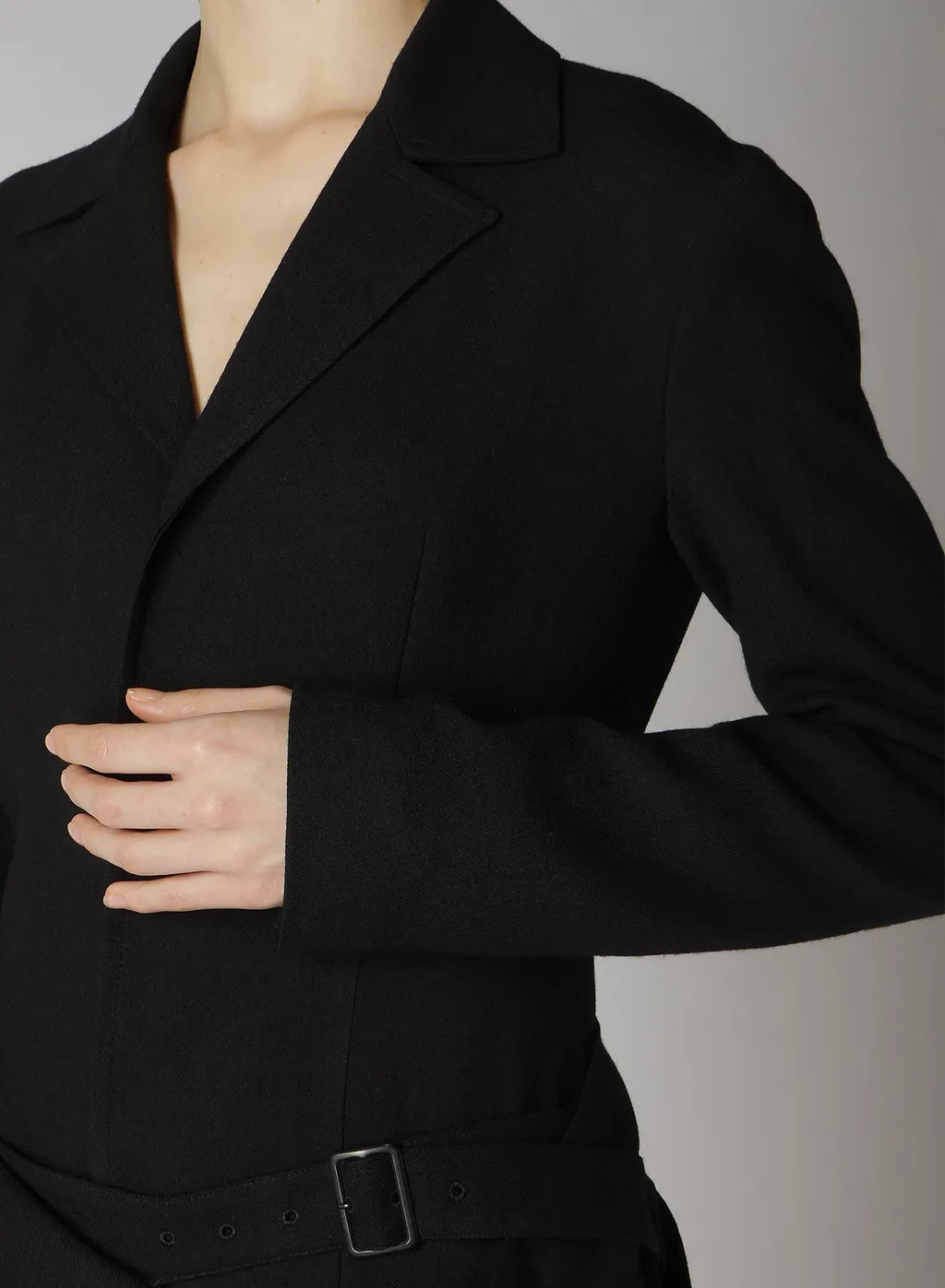 W/Ry Gauze Washer Open Collar Tailored Jacket