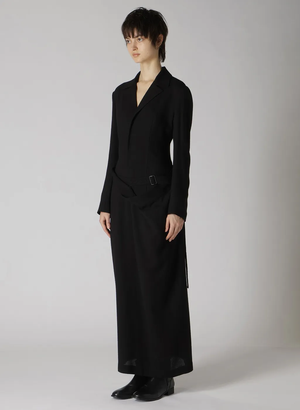W/Ry Gauze Washer Open Collar Tailored Jacket