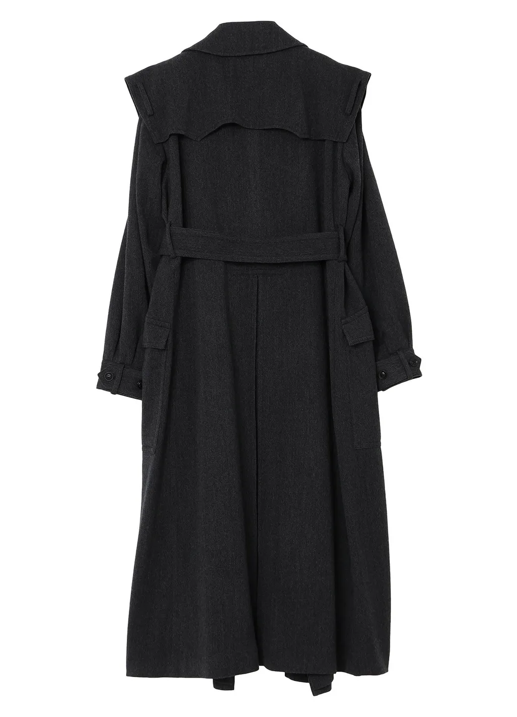 Stretch Flannel Trench Coat