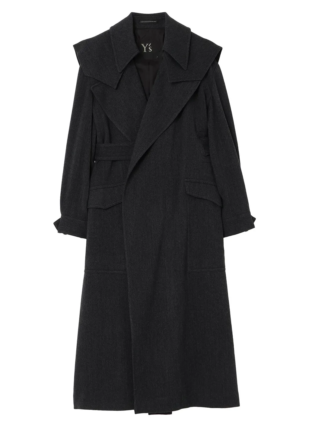 Stretch Flannel Trench Coat