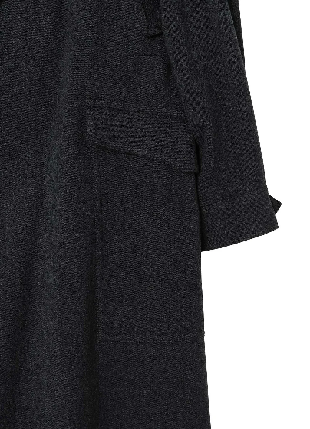 Stretch Flannel Trench Coat