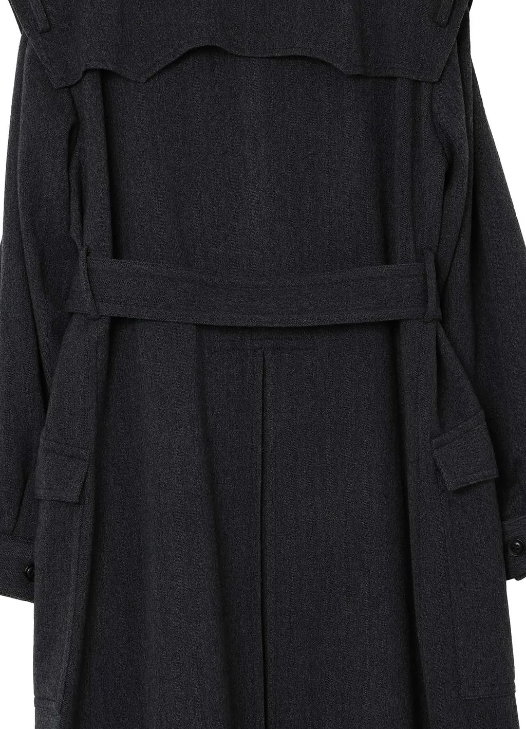 Stretch Flannel Trench Coat