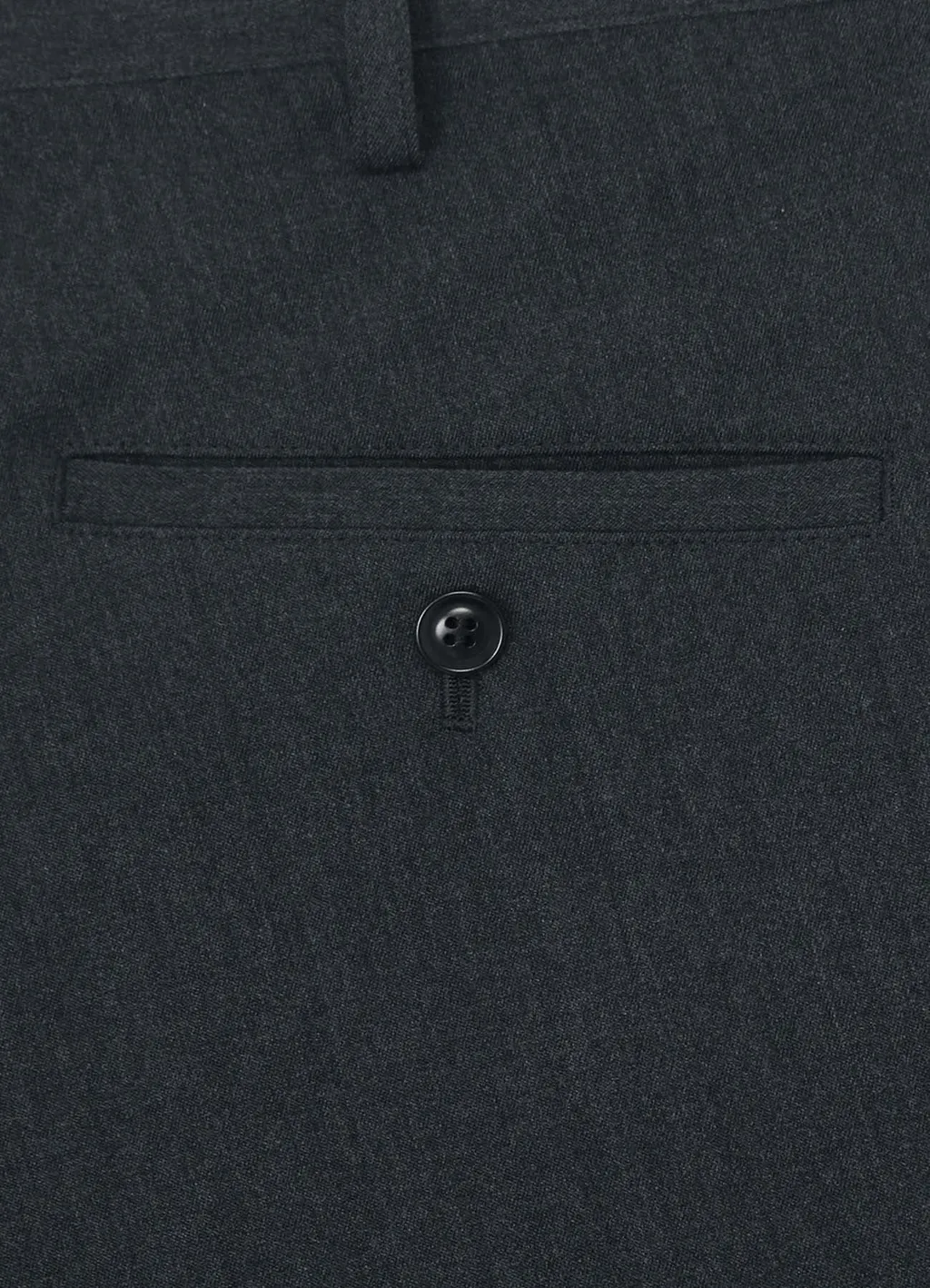 Wrinkled Wool/Rayon Twill Slim Fit Pants