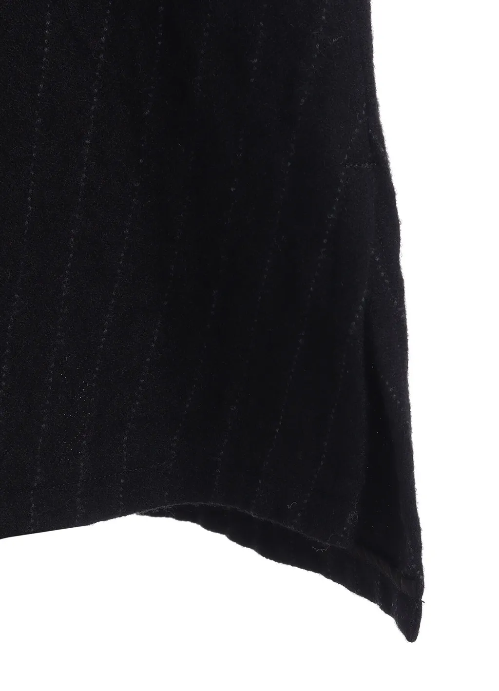Wool Pinstripe Asymmetric Flare Skirt