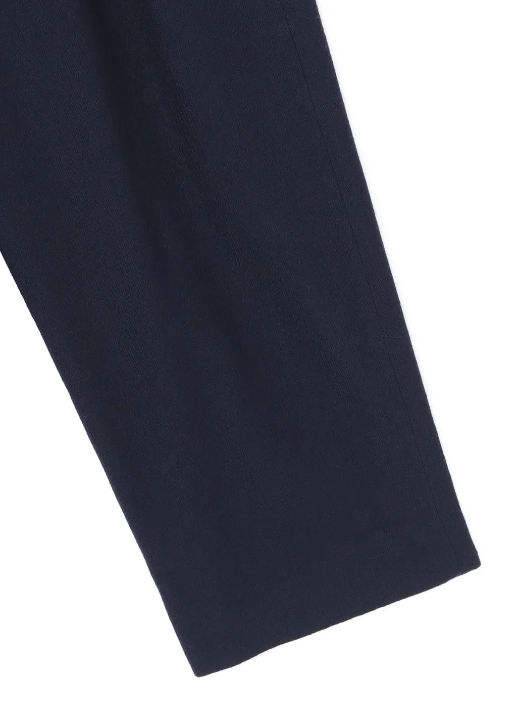Shrunken Wool Serge Single Pleated Wide Leg Pants