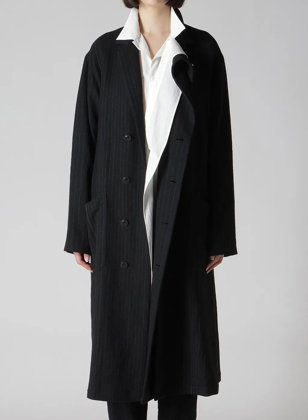Wool Pinstripe Left Facing Jacket
