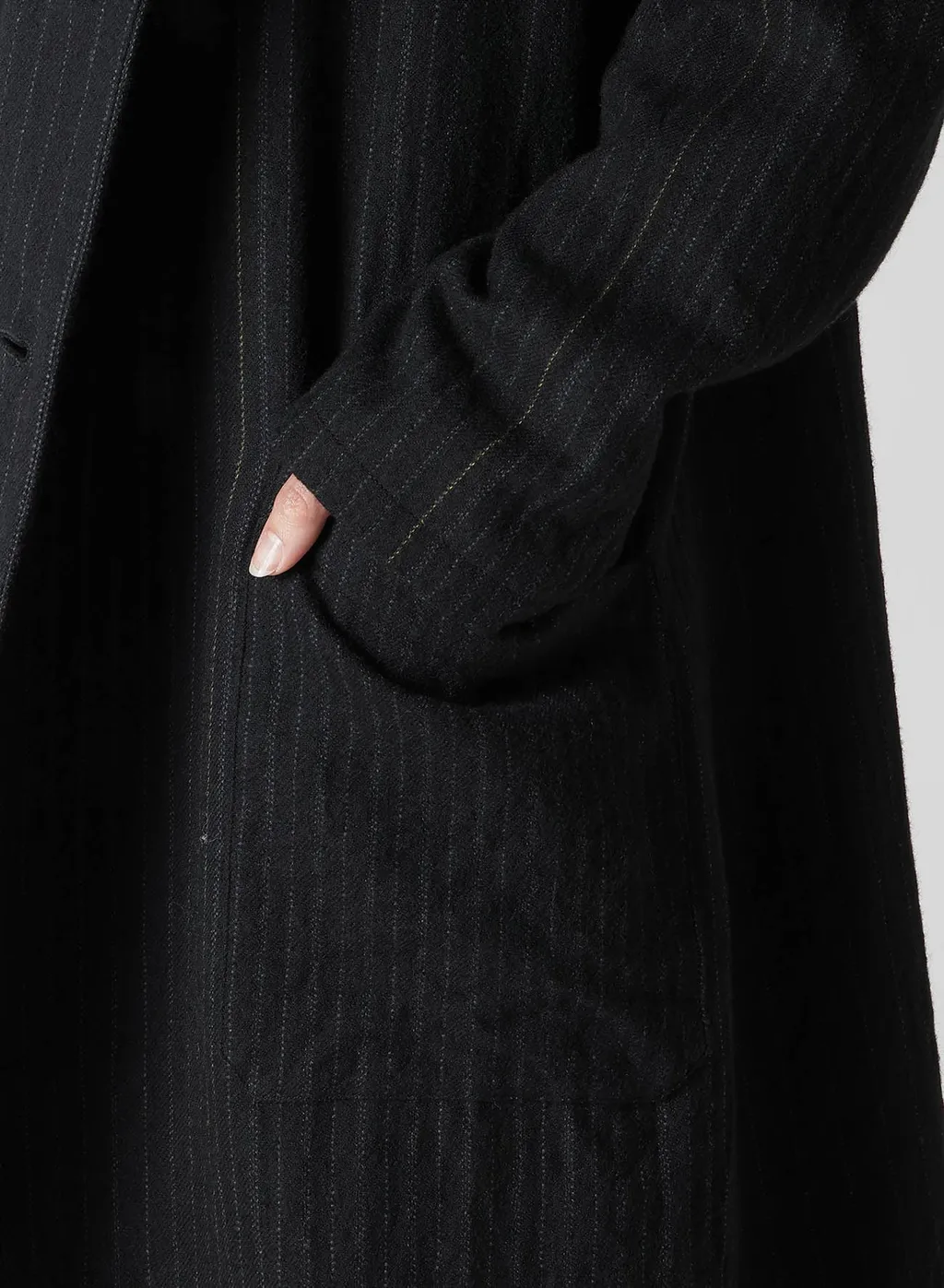 Wool Pinstripe Left Facing Jacket