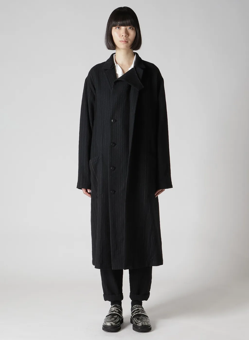 Wool Pinstripe Left Facing Jacket
