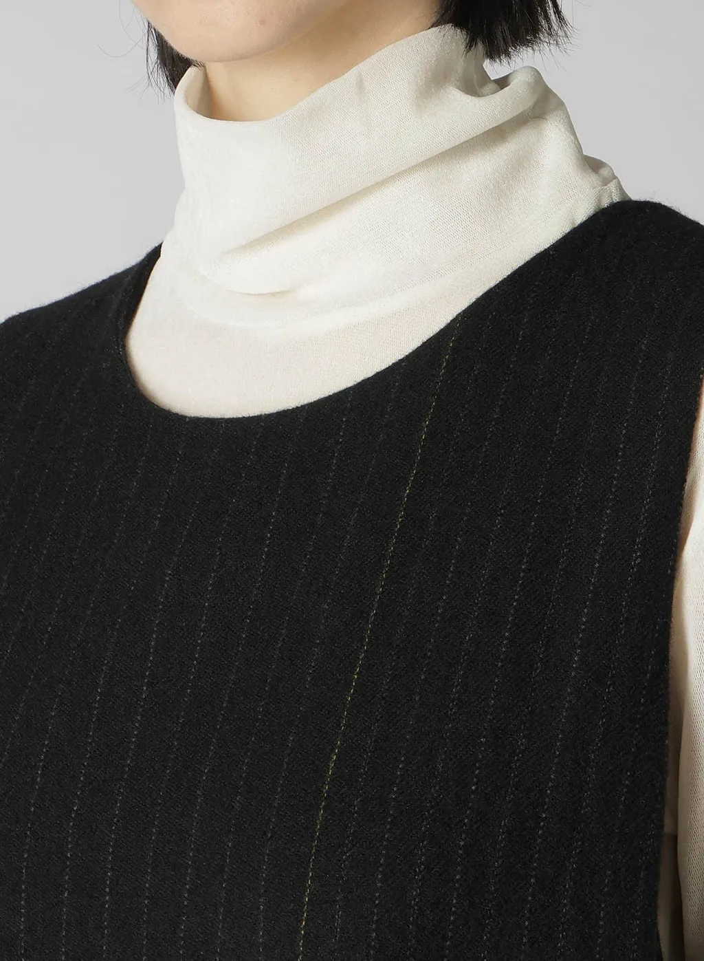 Wool Pinstripe Sleeveless Dress