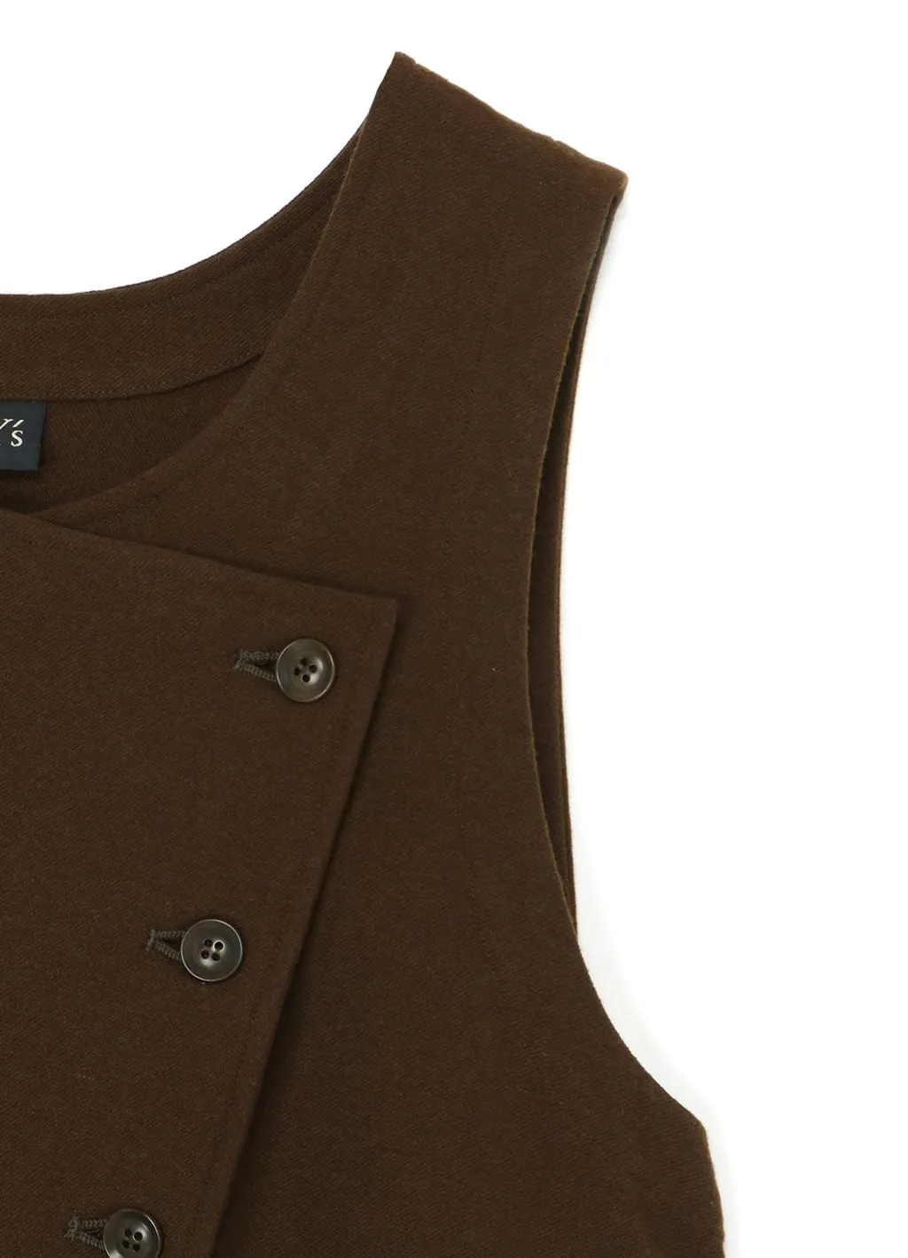 Wool Flannel Dress With Diagonal Buttons