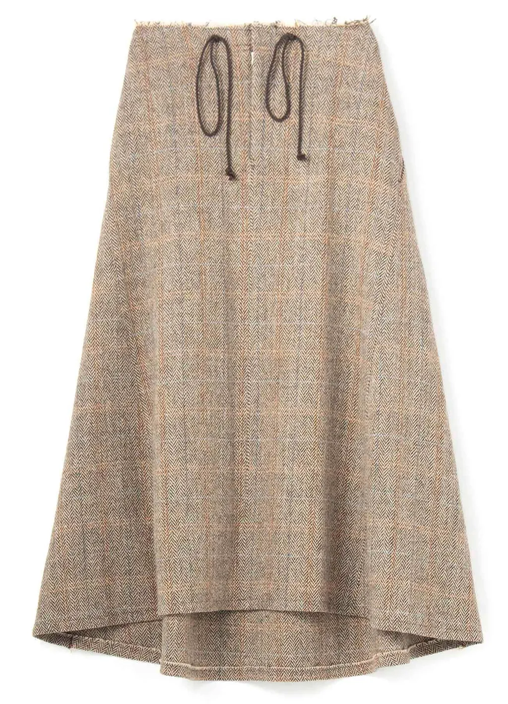 Wool British Tweed Back Drop Skirt