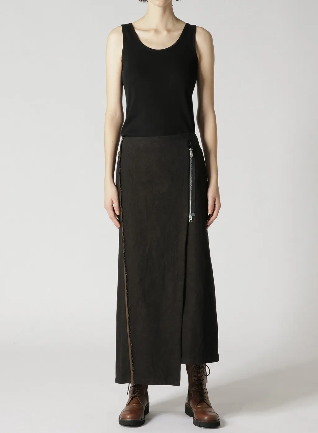 10Oz Denim Panelled Wrap Skirt