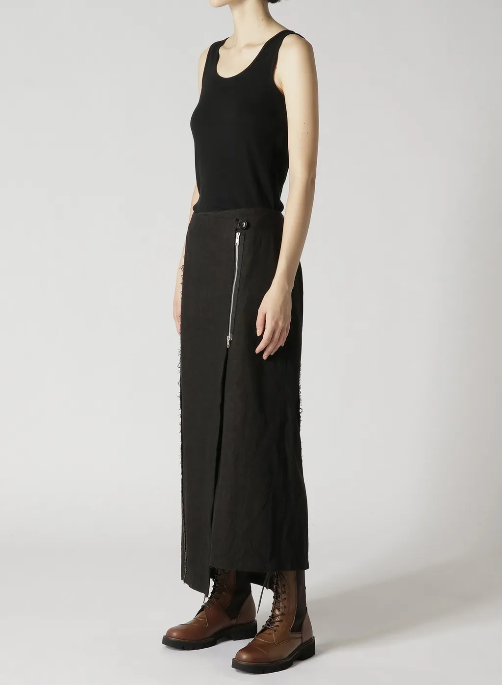 10Oz Denim Panelled Wrap Skirt