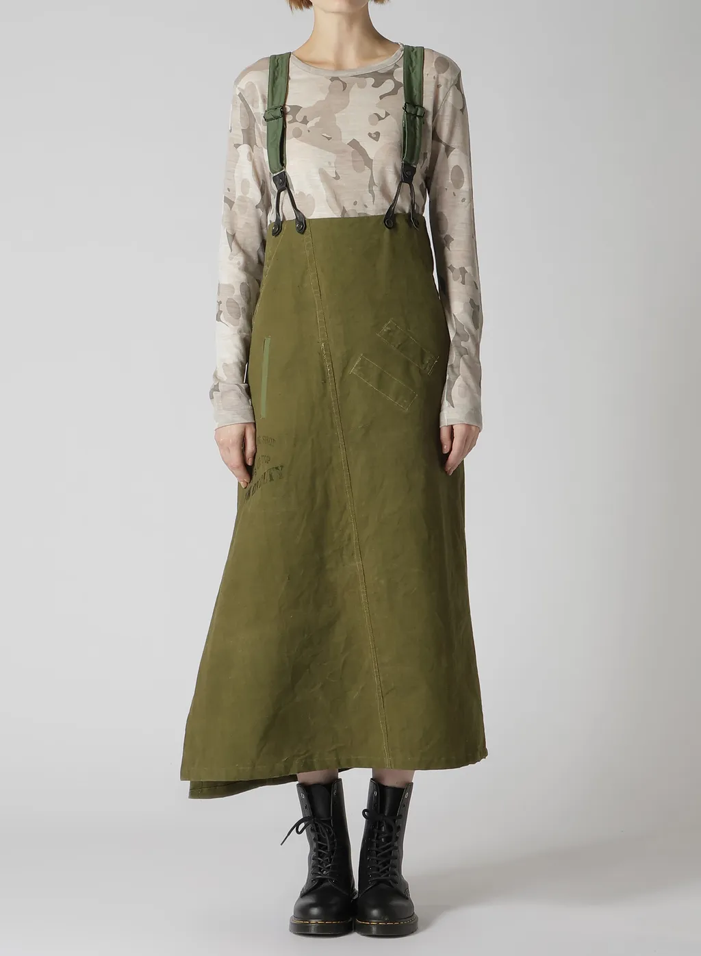 Military Tent Cloth Suspenders Skirt