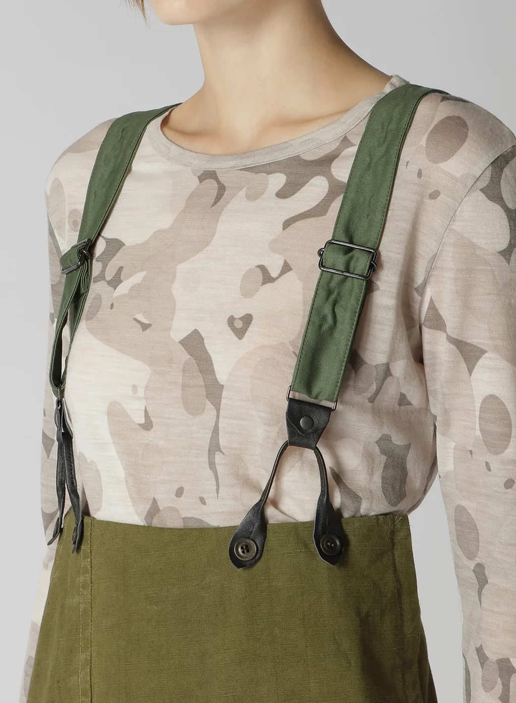 Military Tent Cloth Suspenders Skirt