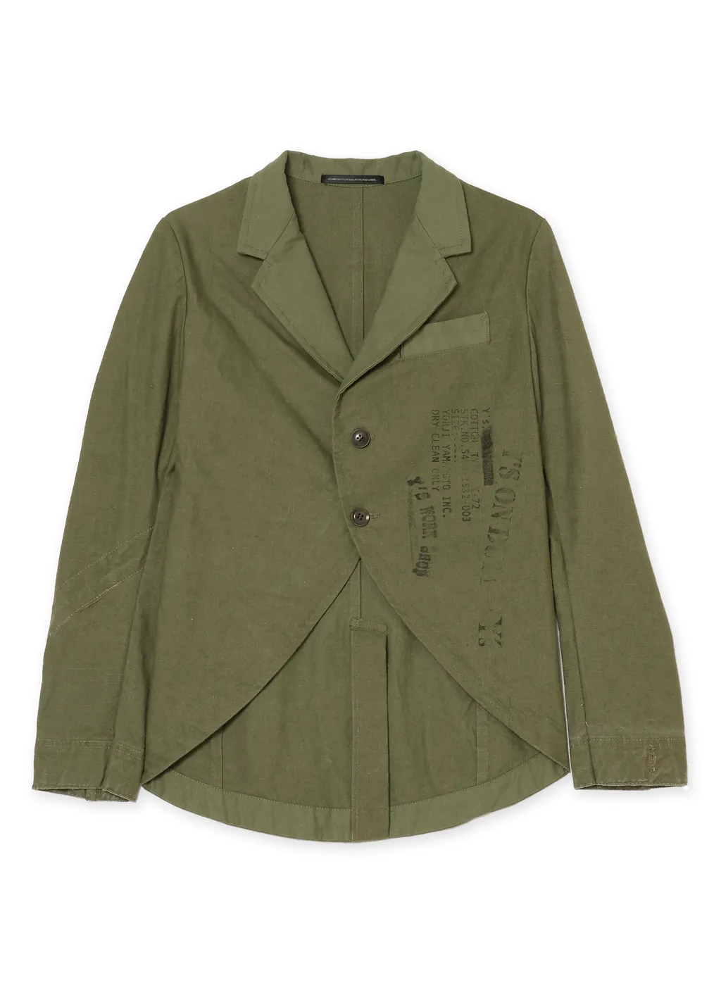 Military Tent Cloth Swallowtail Tailored Jacket