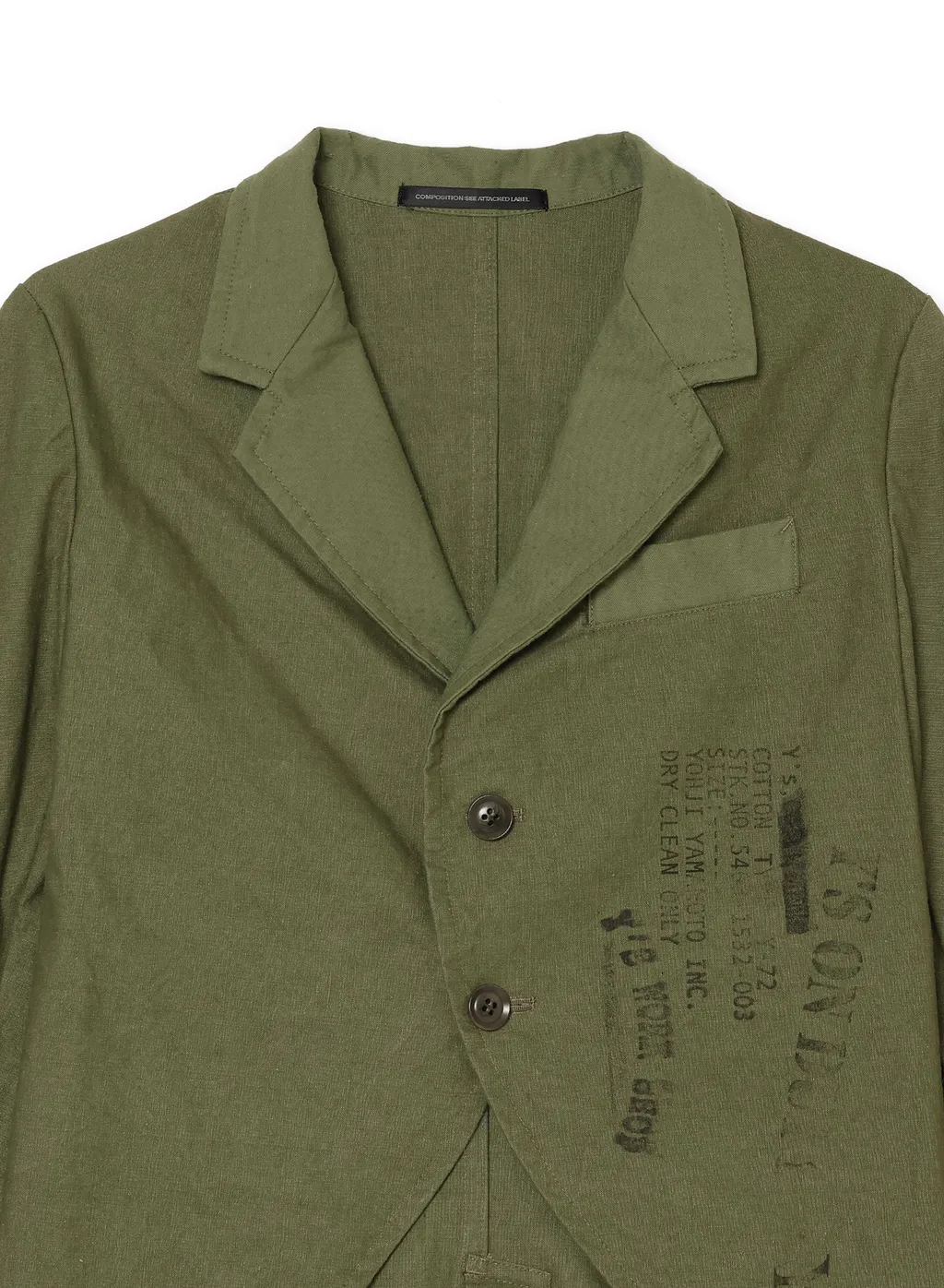 Military Tent Cloth Swallowtail Tailored Jacket