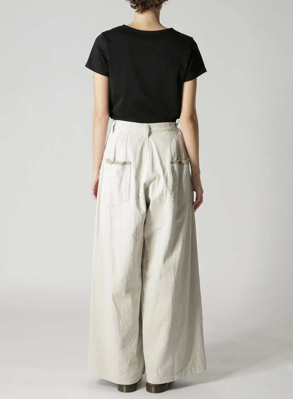 10Oz Denim Double Pleated Wide Leg Pants