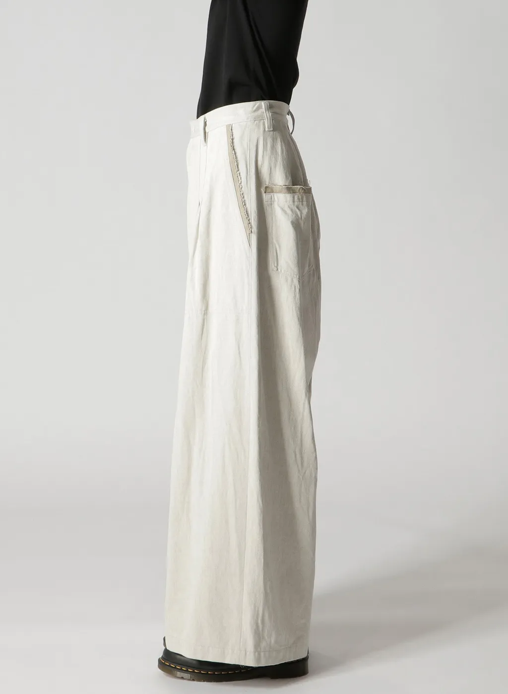 10Oz Denim Double Pleated Wide Leg Pants