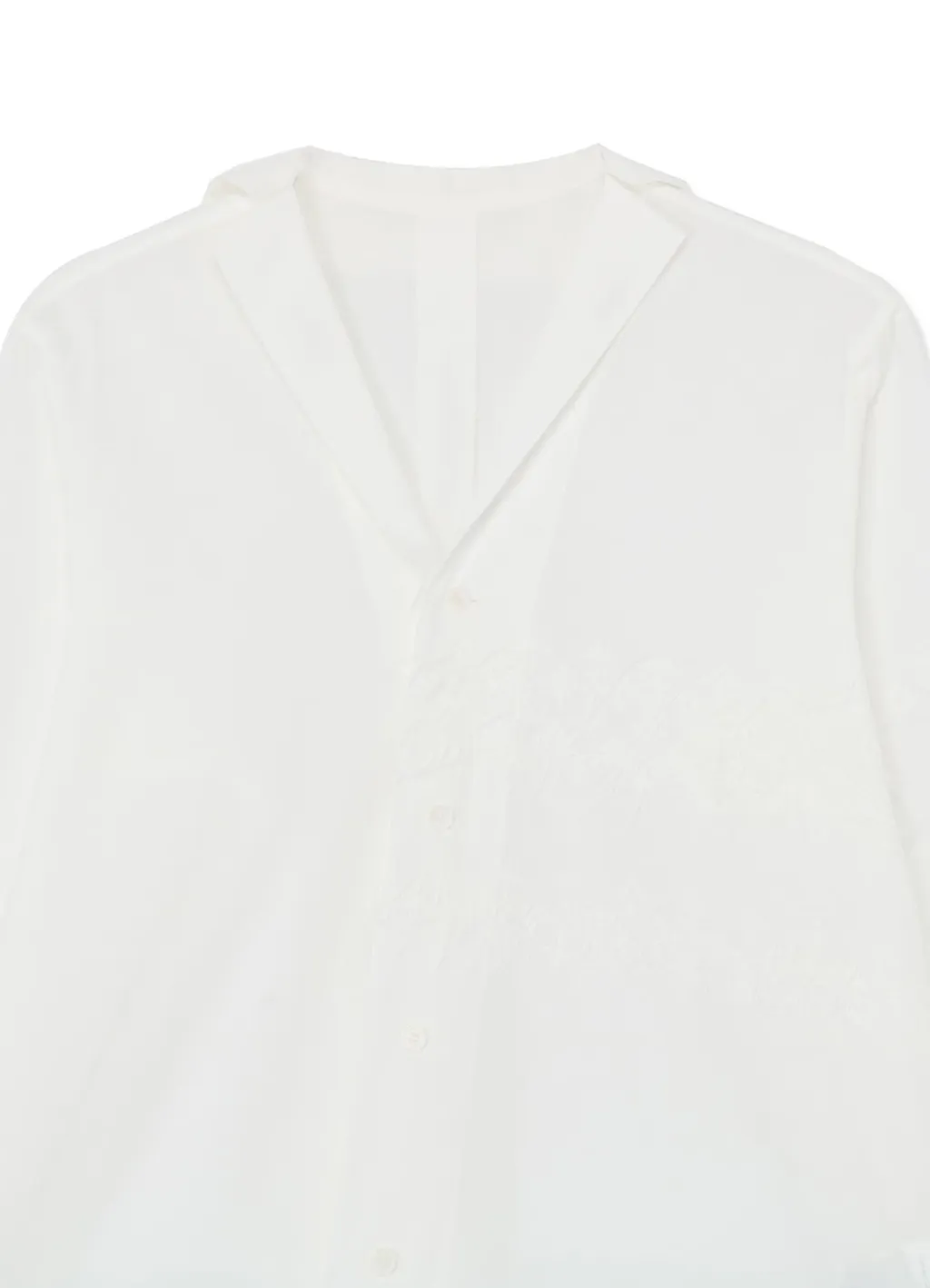 Powder Snow Wash Cotton Asymmetric Shirt