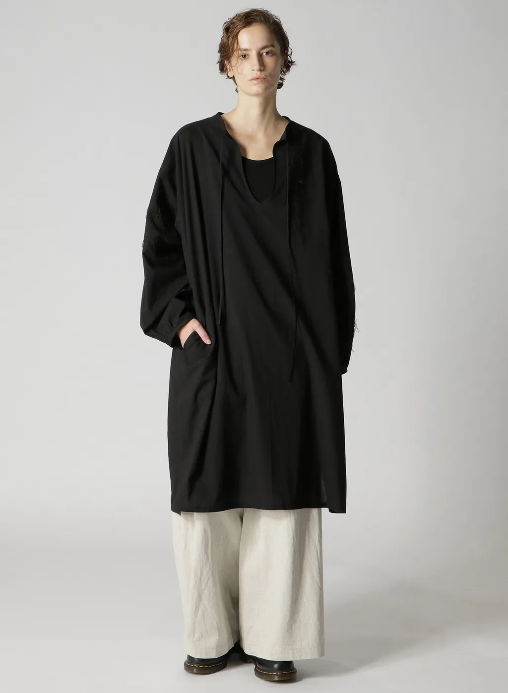 Powder Snow Wash Cotton Tunic Dress