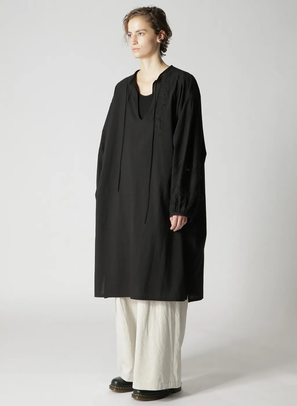 Powder Snow Wash Cotton Tunic Dress