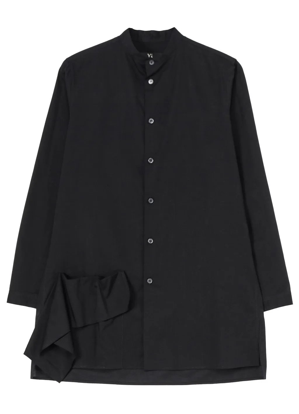 Cotton Lawn Stand Collar Pocket Blouse