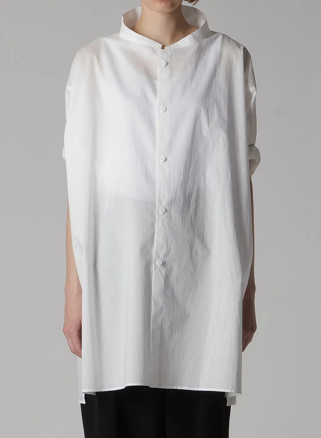 60 Lawn Powder Snow Washer Cut Out Collar Blouse