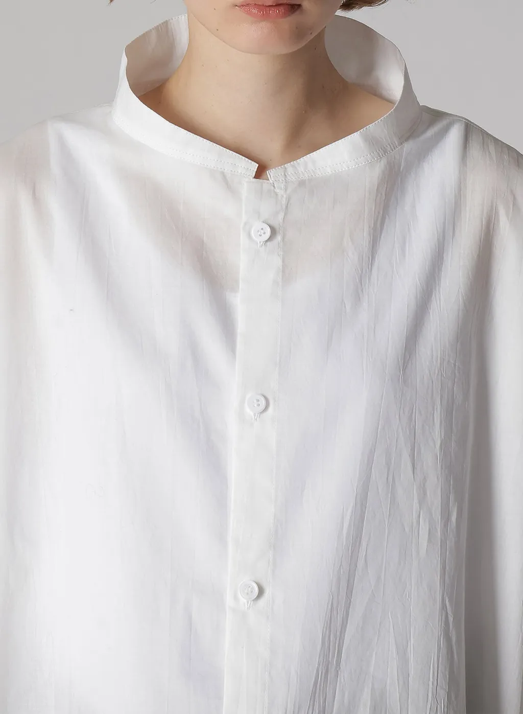60 Lawn Powder Snow Washer Cut Out Collar Blouse