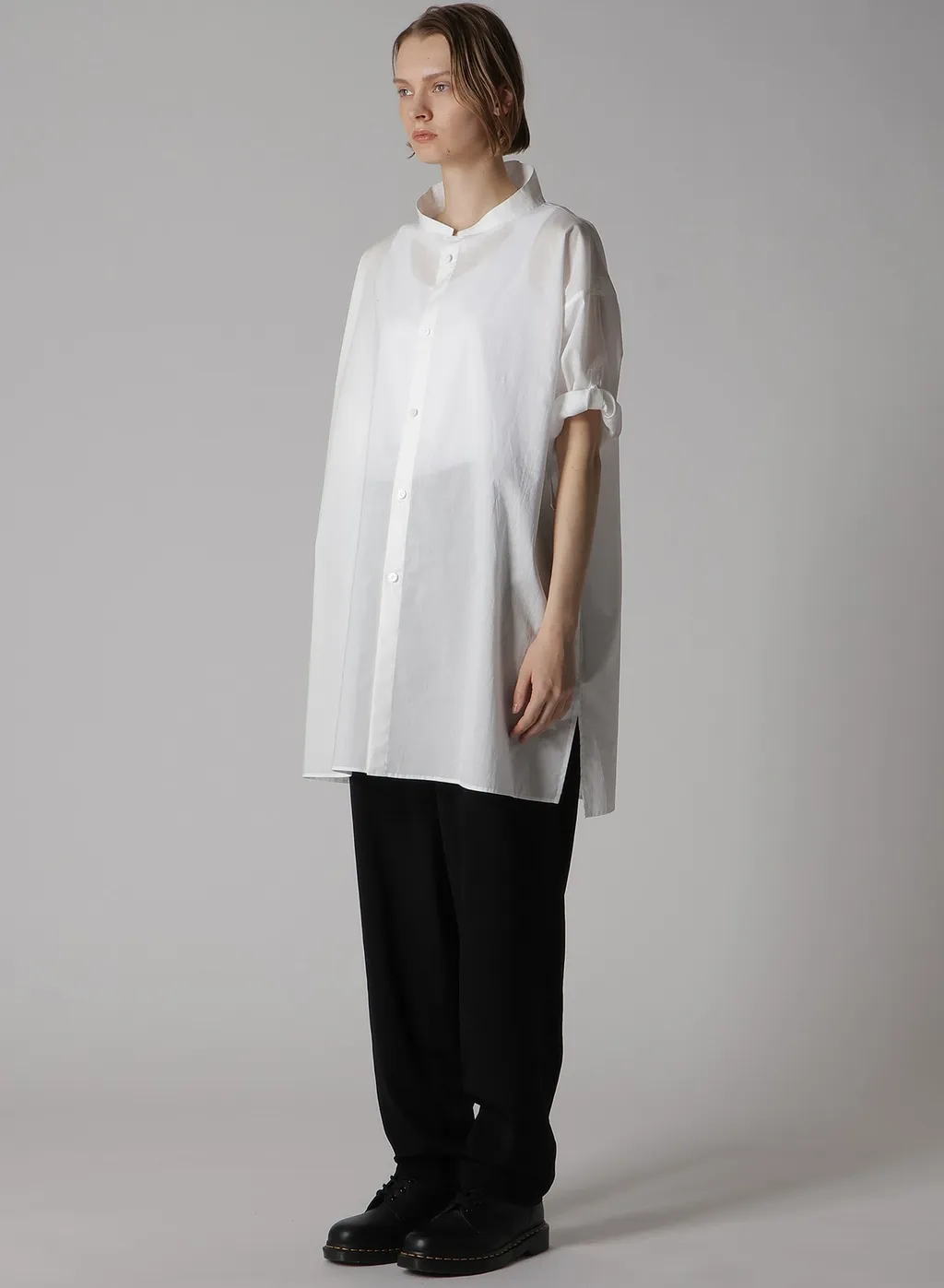 60 Lawn Powder Snow Washer Cut Out Collar Blouse