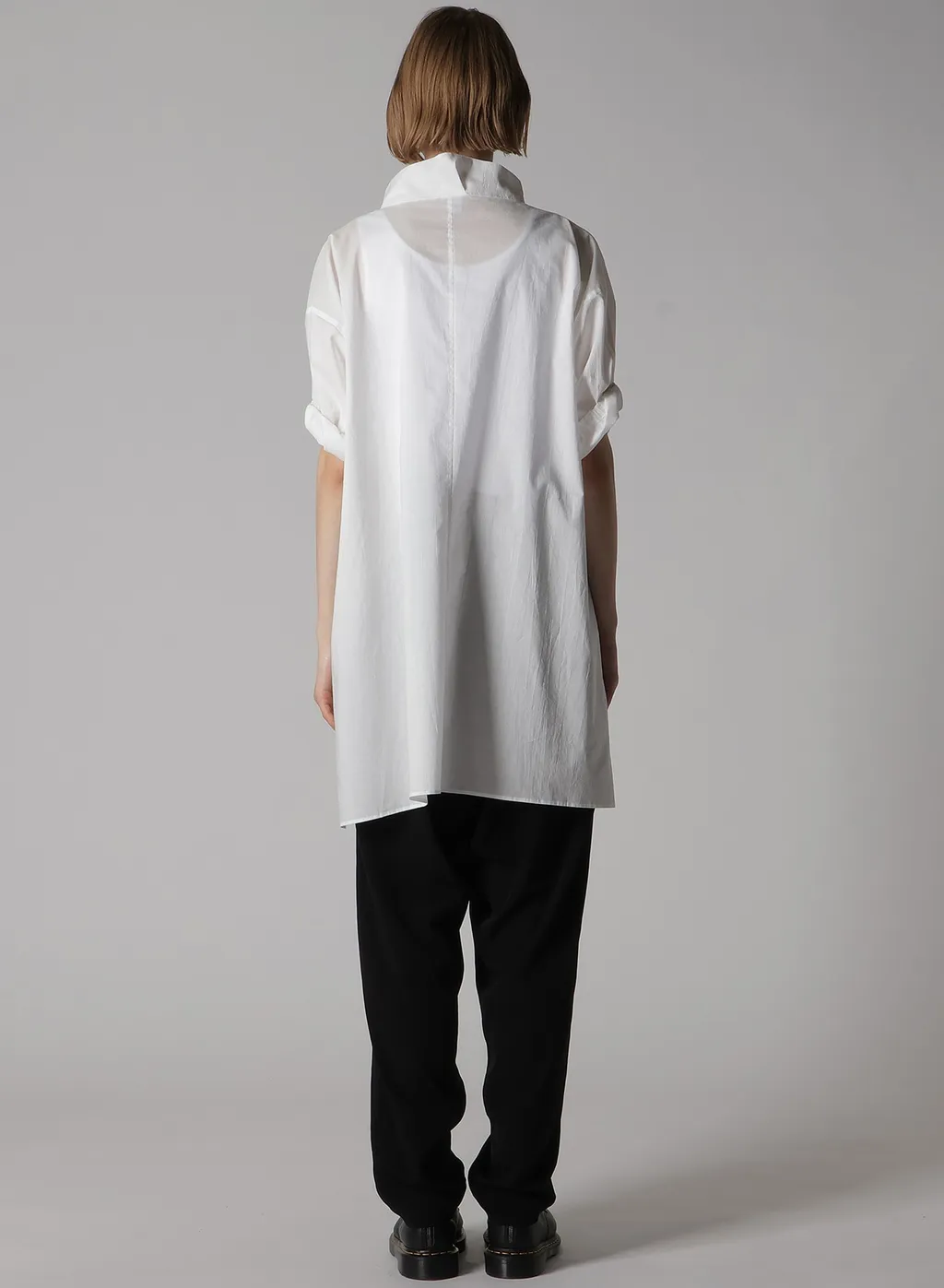 60 Lawn Powder Snow Washer Cut Out Collar Blouse