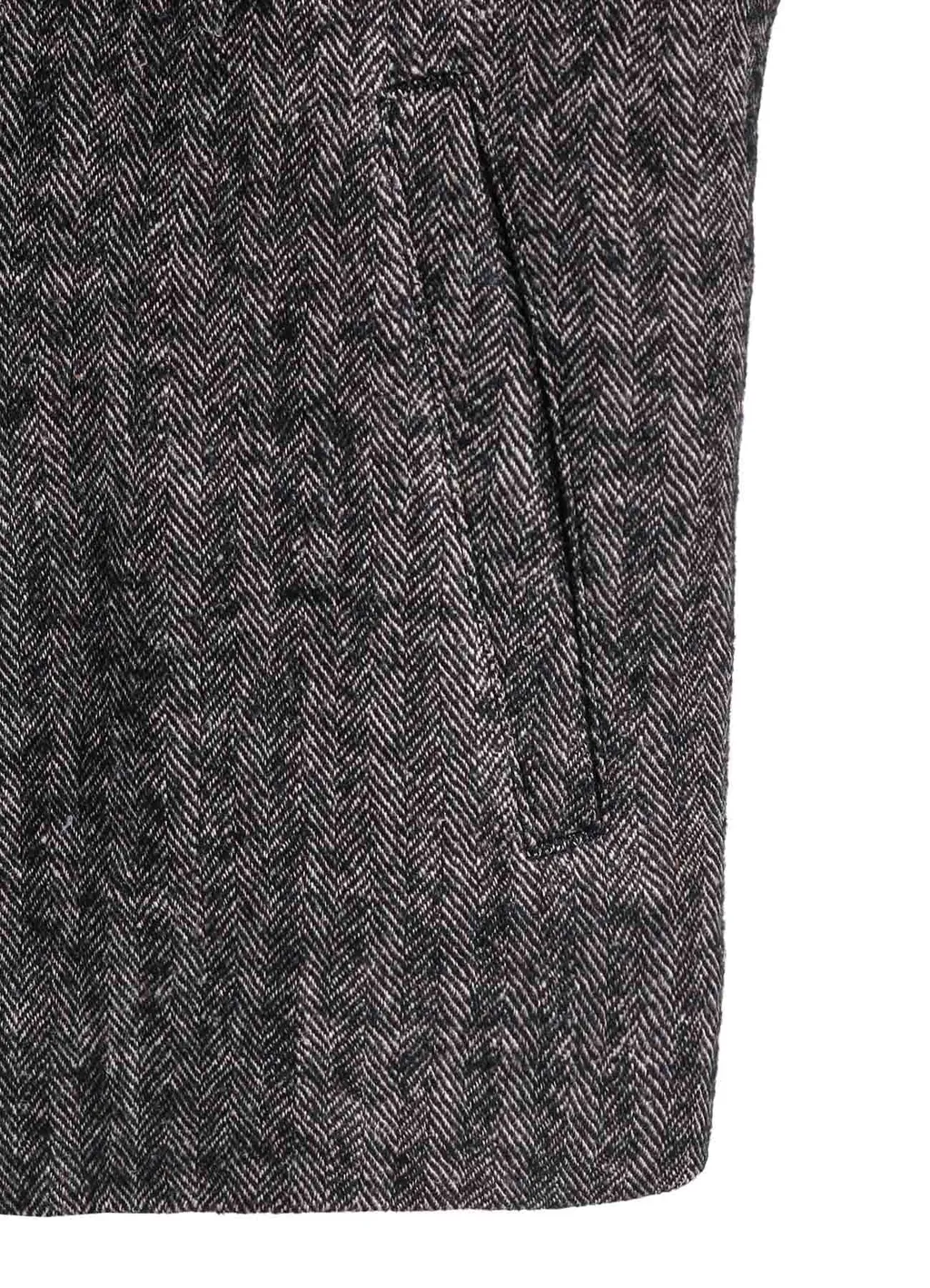 Linen/Wool Raised Herringbone Hoodie Jacket