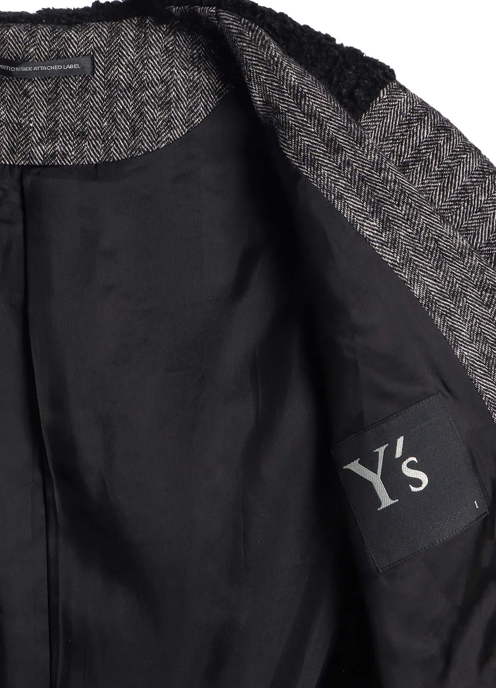 Linen/Wool Raised Herringbone Hoodie Jacket