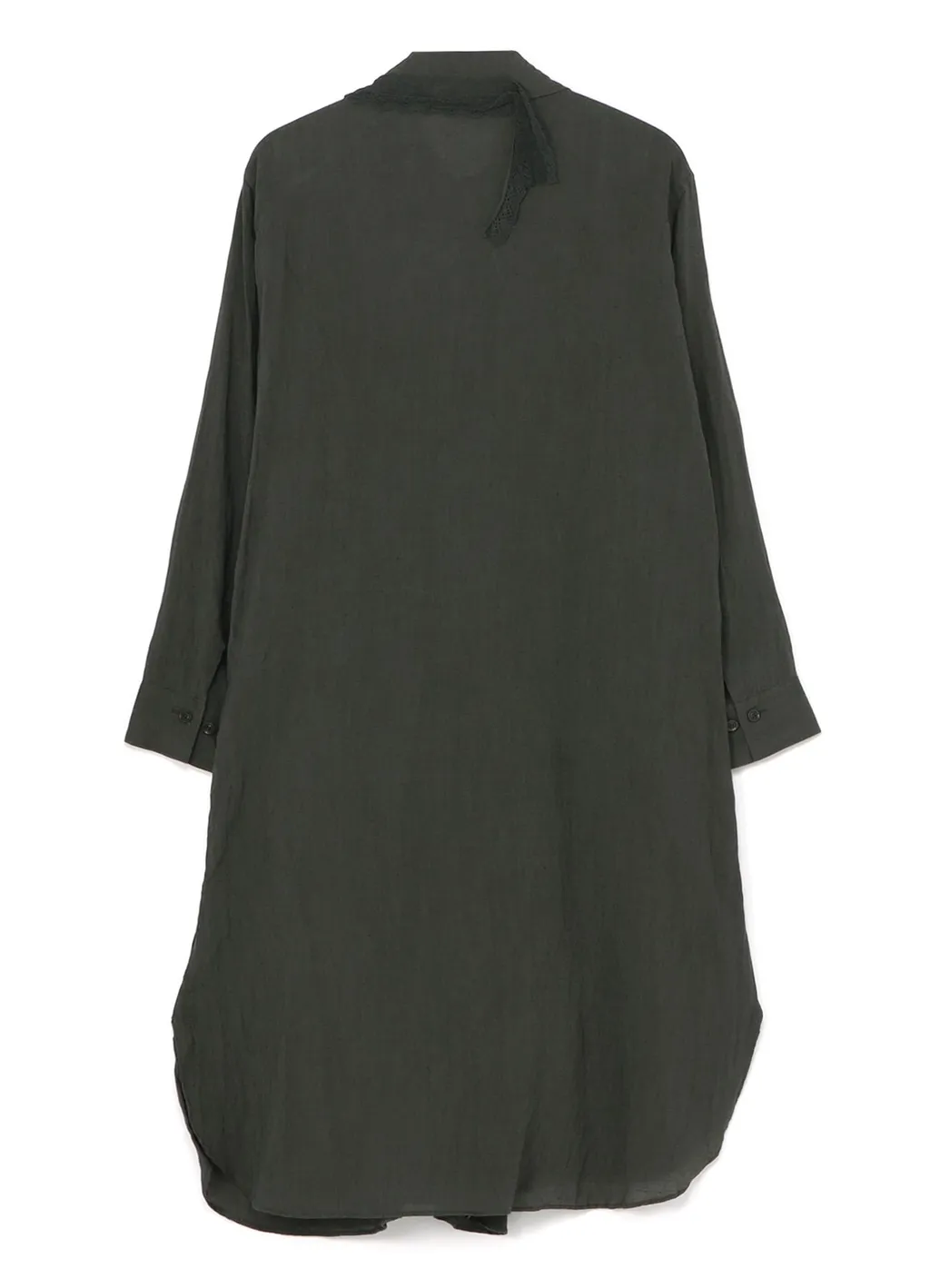 Linen Front Drape Shirts Dress
