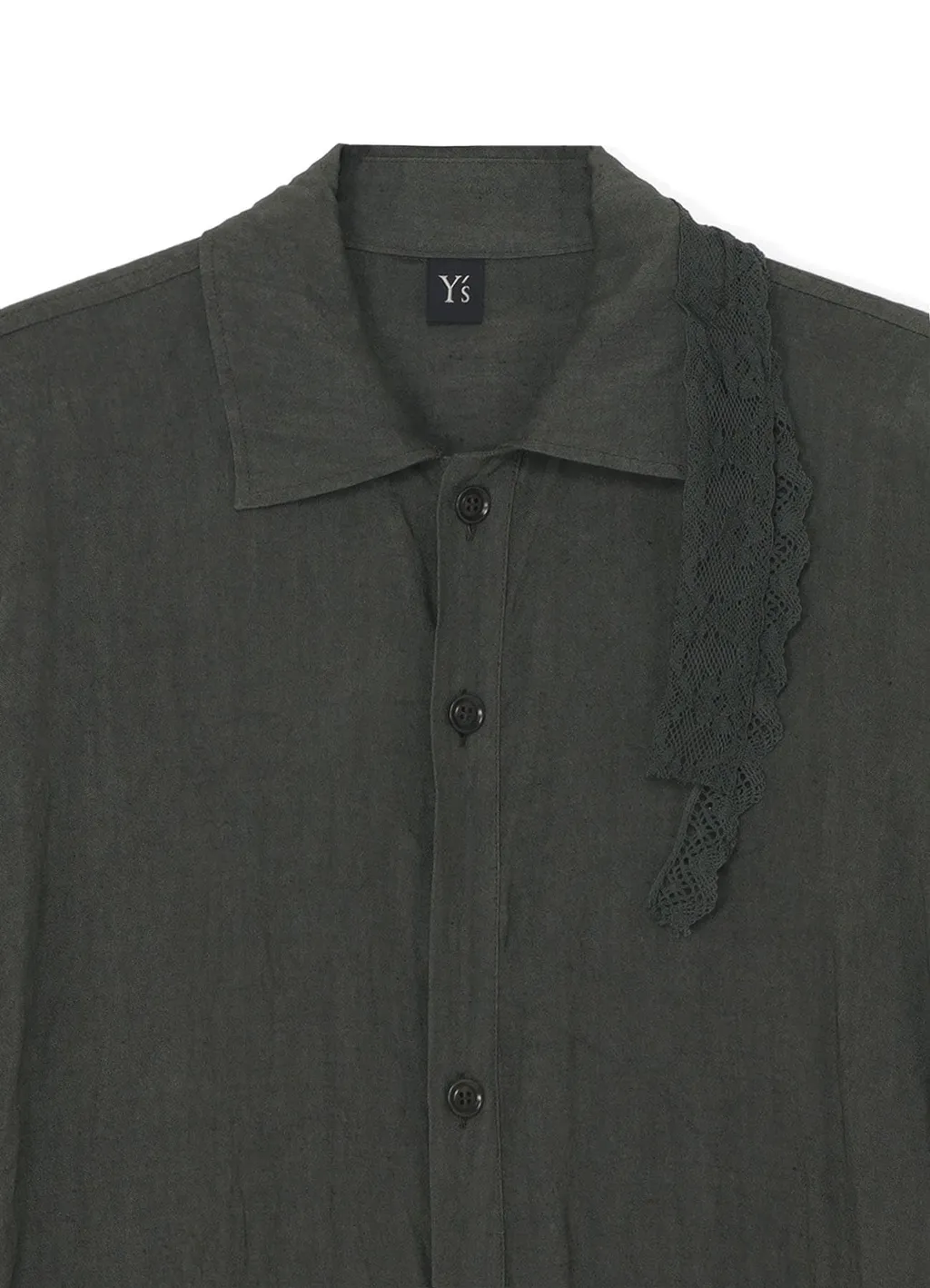 Linen Front Drape Shirts Dress