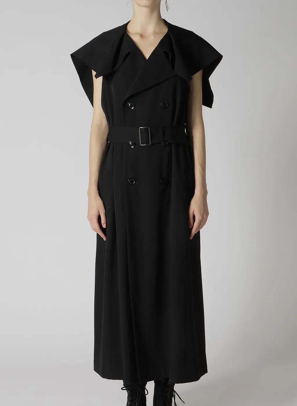 Wool Gabardine Sailor Collar Coat