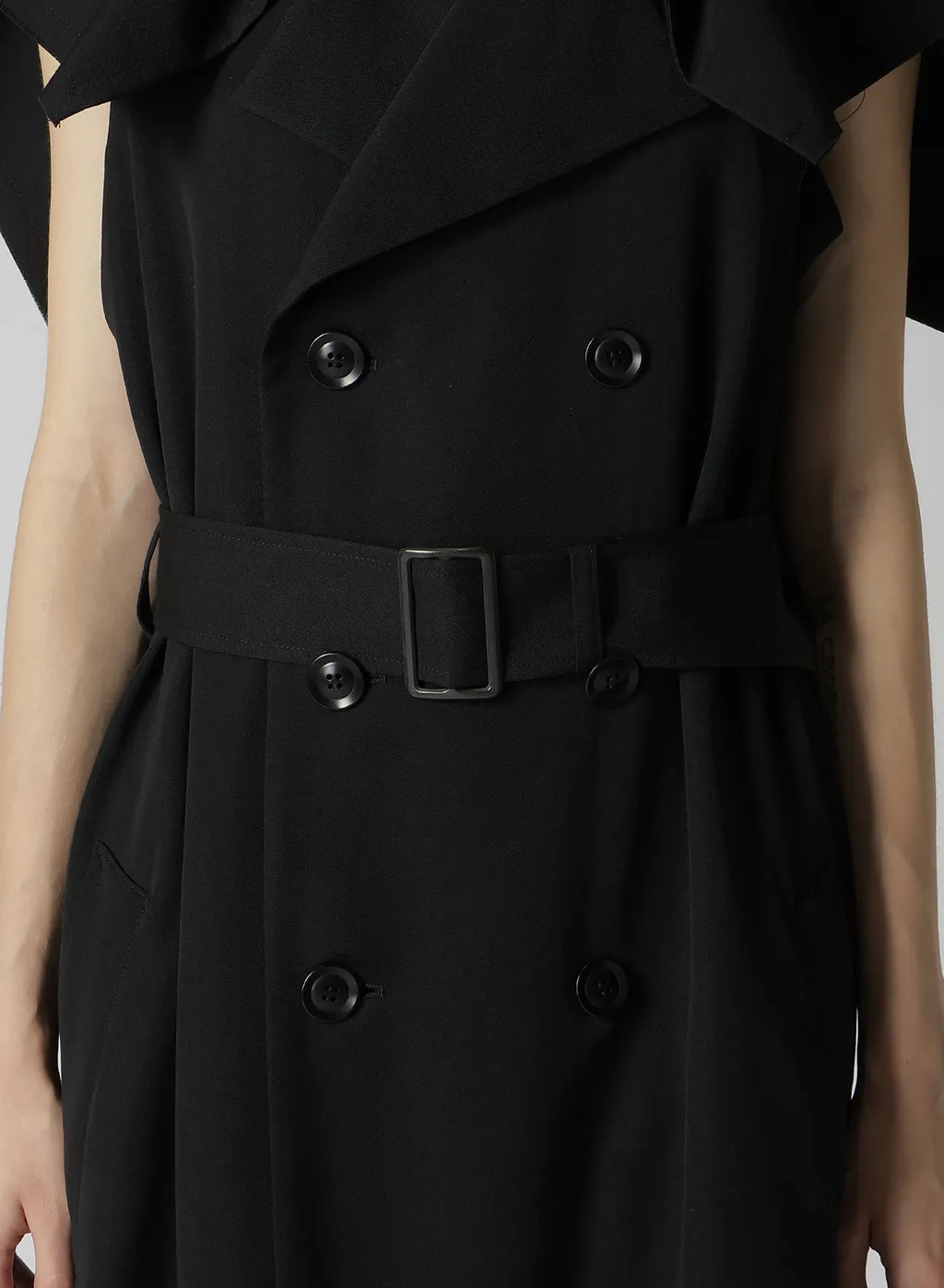 Wool Gabardine Sailor Collar Coat