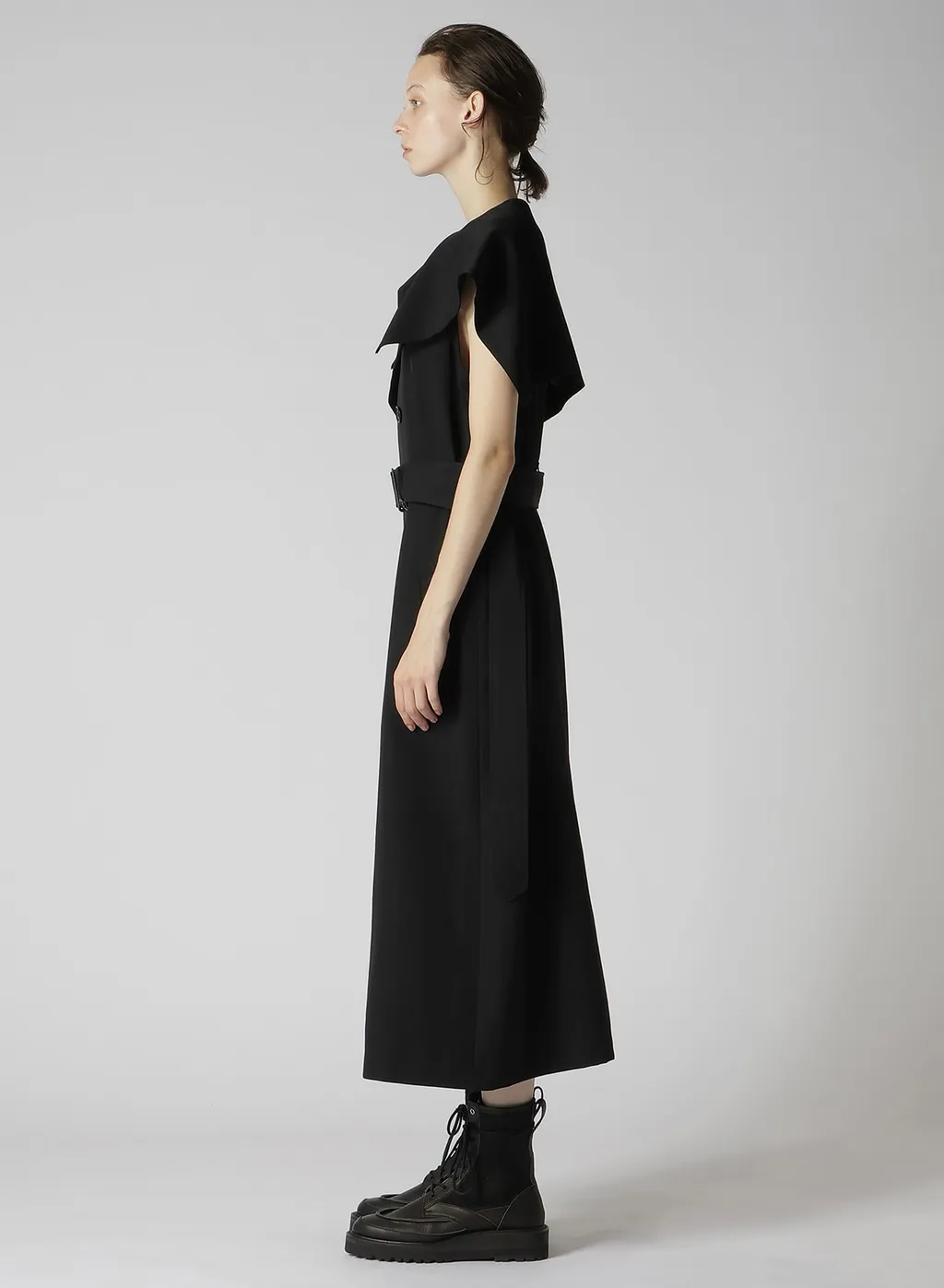 Wool Gabardine Sailor Collar Coat
