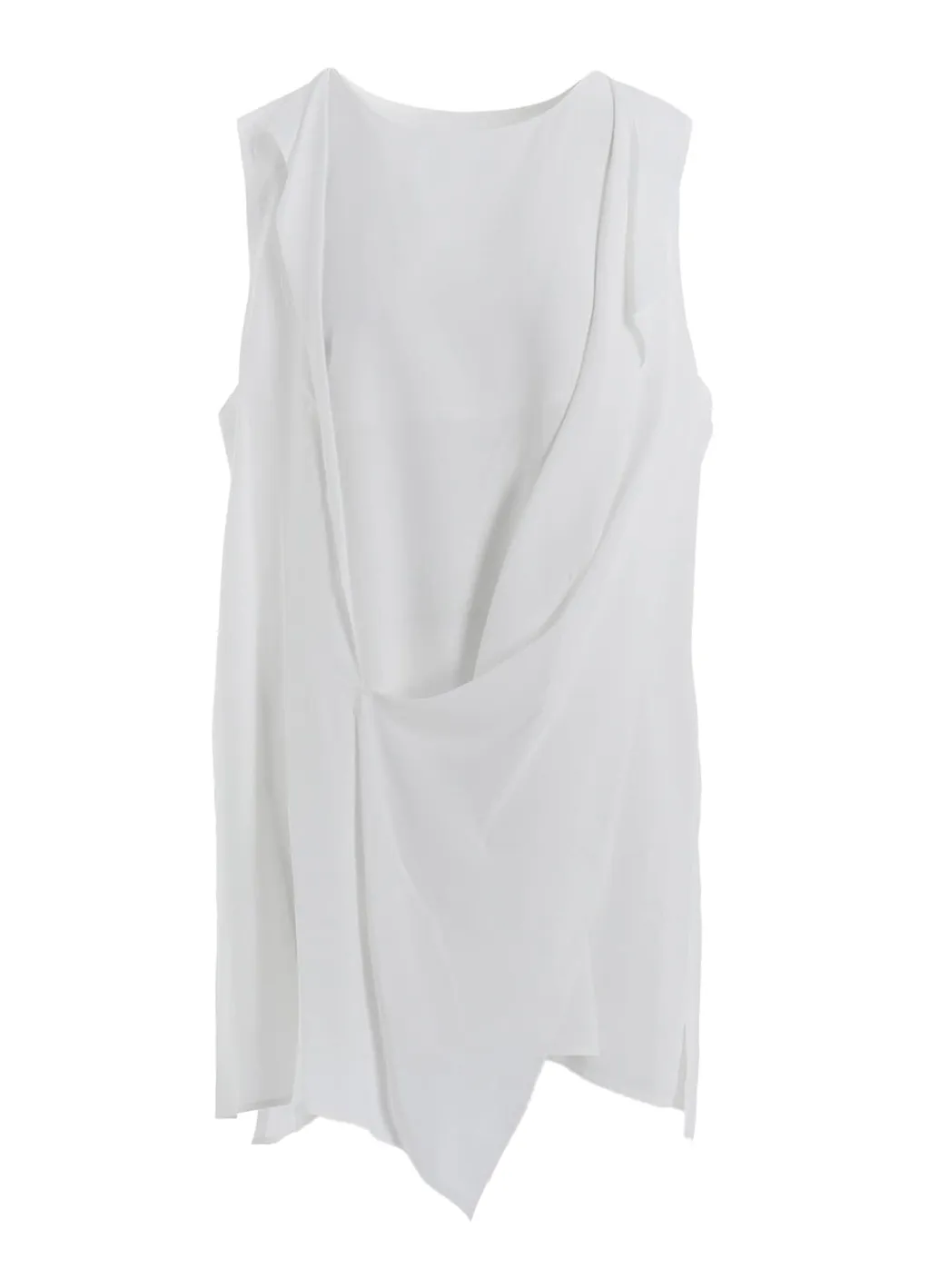 Rayon Cambric Front Double Drape Blouse
