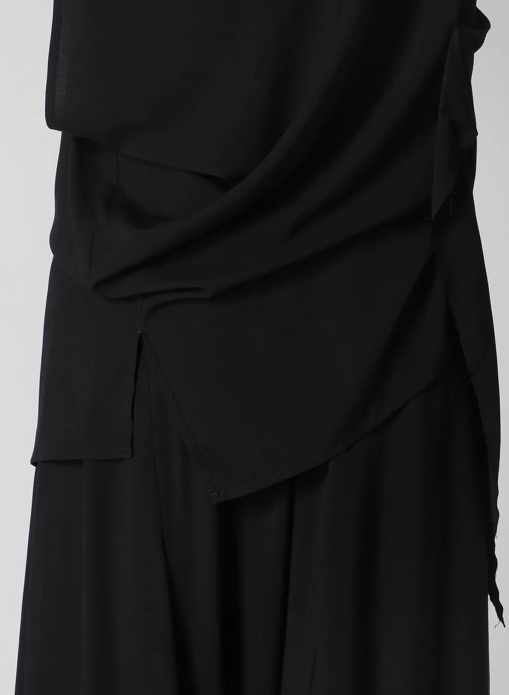 Rayon Cambric Sleeveless Drape Blouse