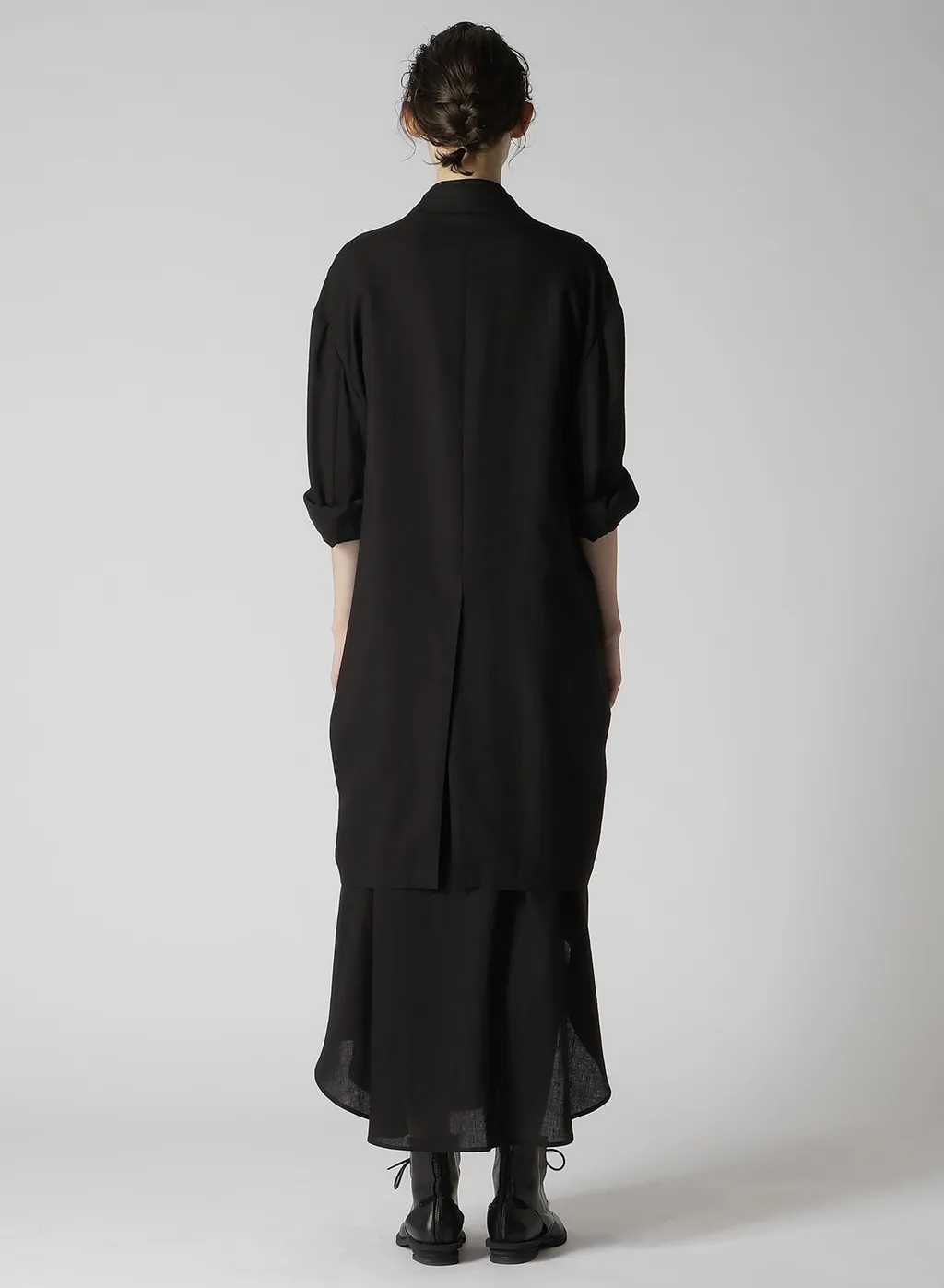 Rayon Linen Open Collar Tailored Jacket