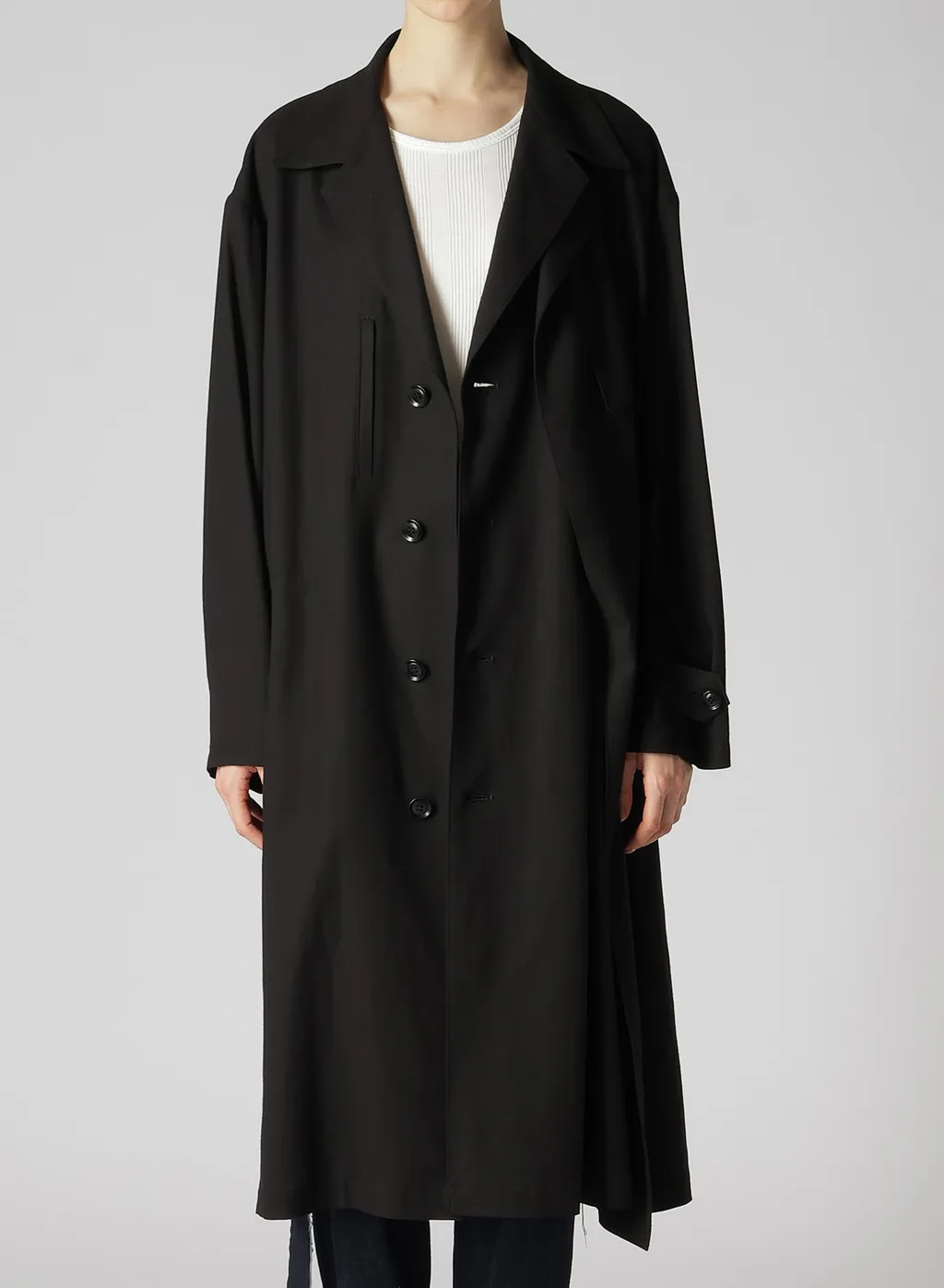 Rayon Linen Left Front Double Layered Coat