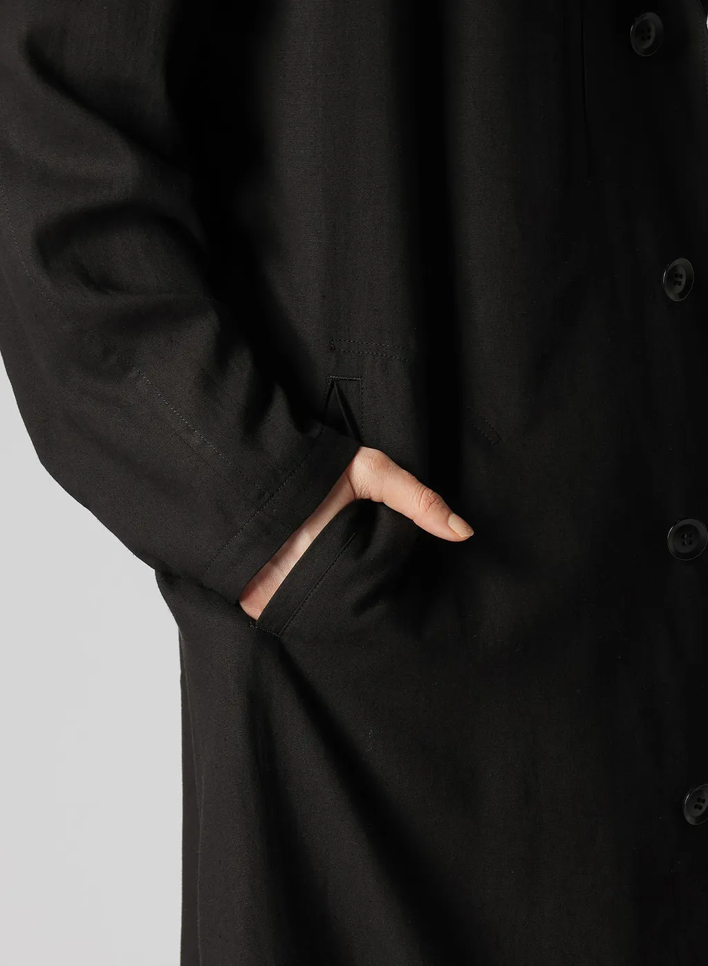Rayon Linen Left Front Double Layered Coat