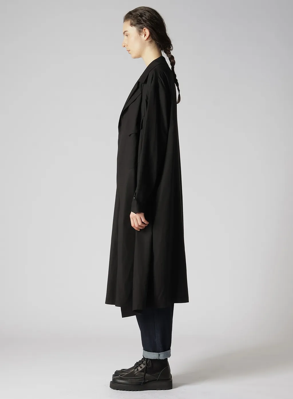 Rayon Linen Left Front Double Layered Coat