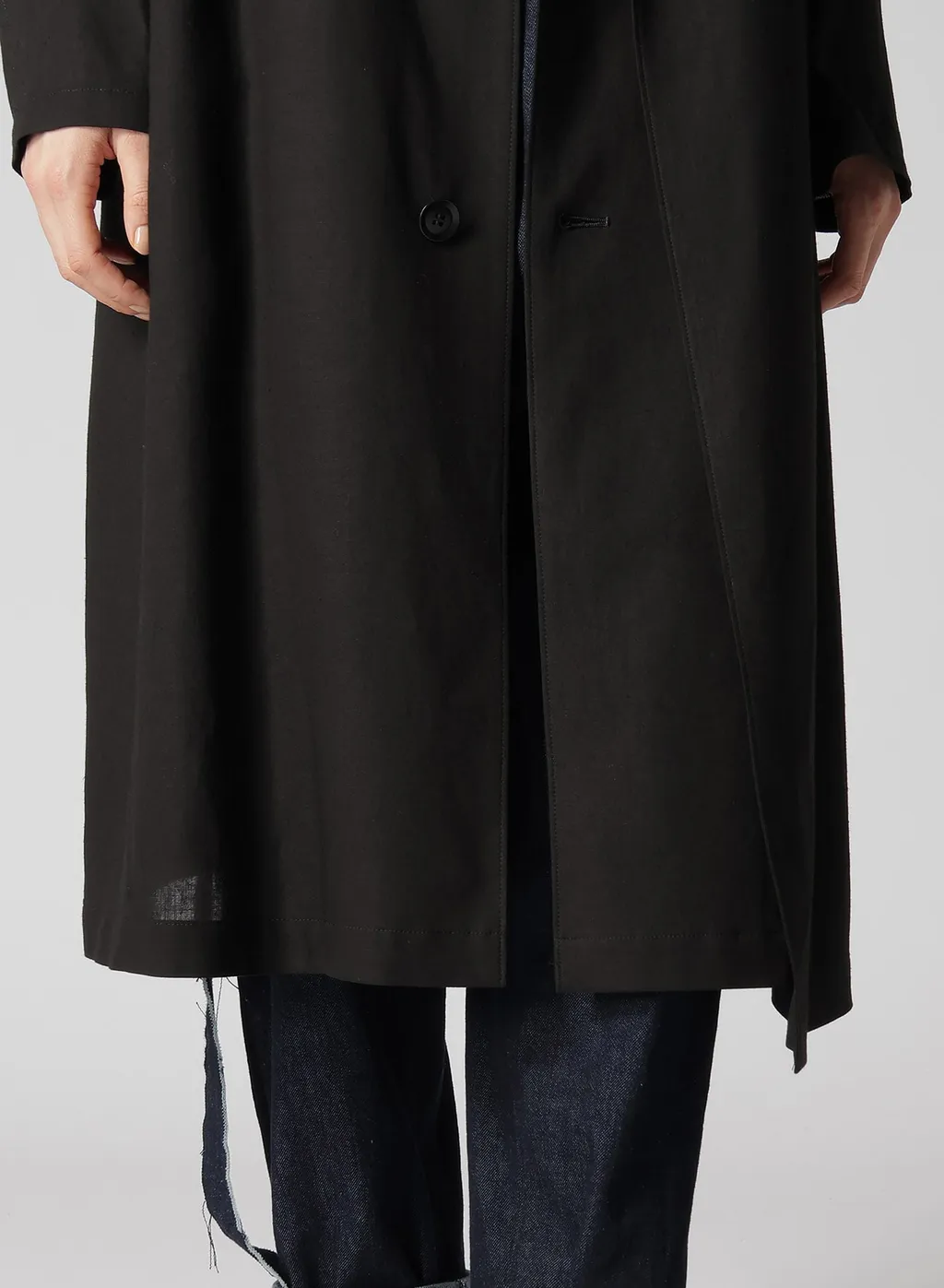 Rayon Linen Left Front Double Layered Coat