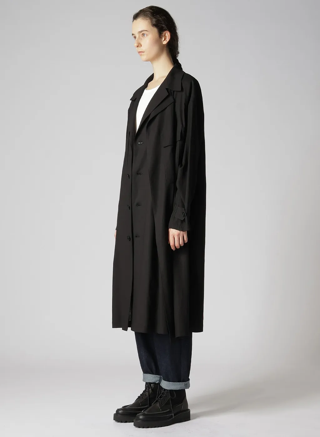 Rayon Linen Left Front Double Layered Coat