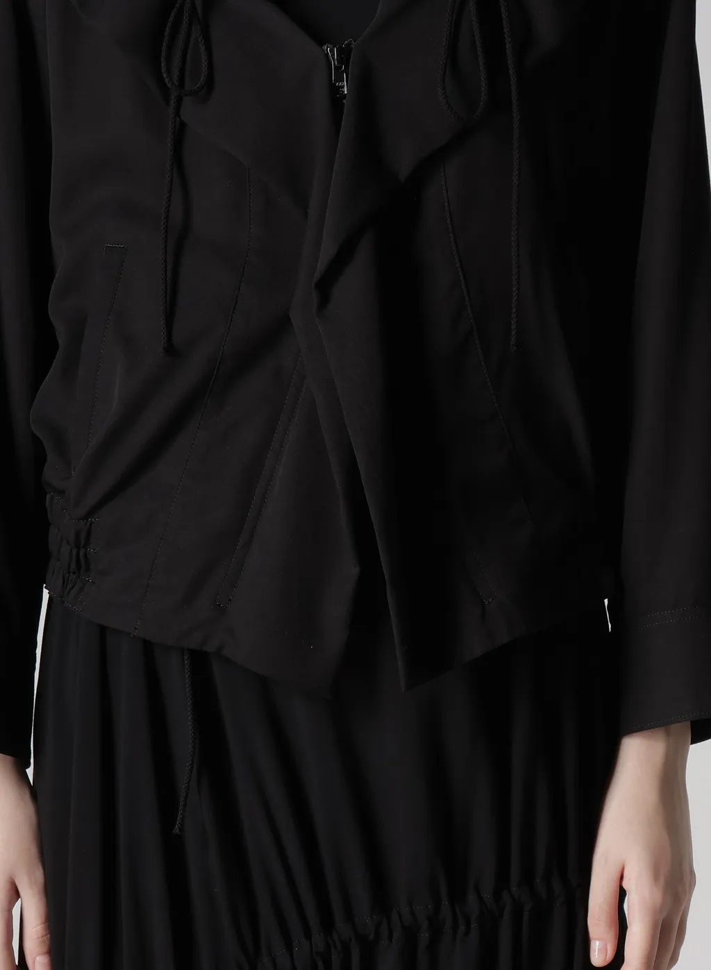 Rayon Twill Gathered Blouson
