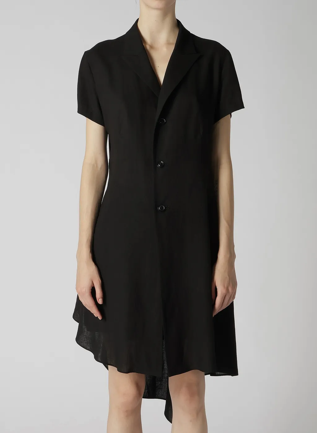 Rayon Linen Asymmetric Shirt Jacket