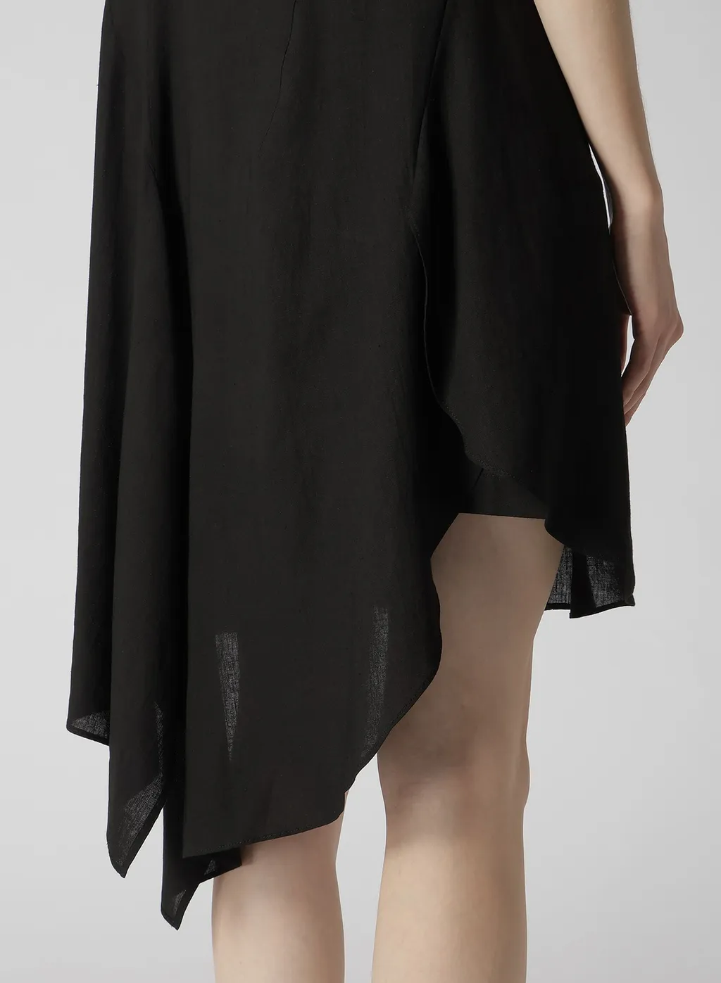 Rayon Linen Asymmetric Shirt Jacket