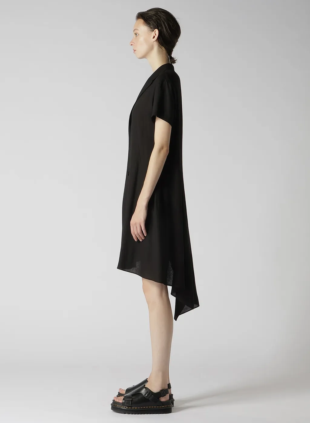 Rayon Linen Asymmetric Shirt Jacket